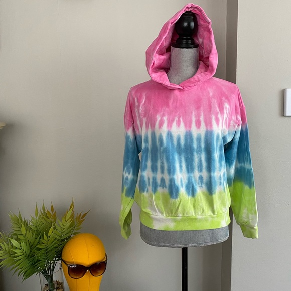 neon tie dye hoodie